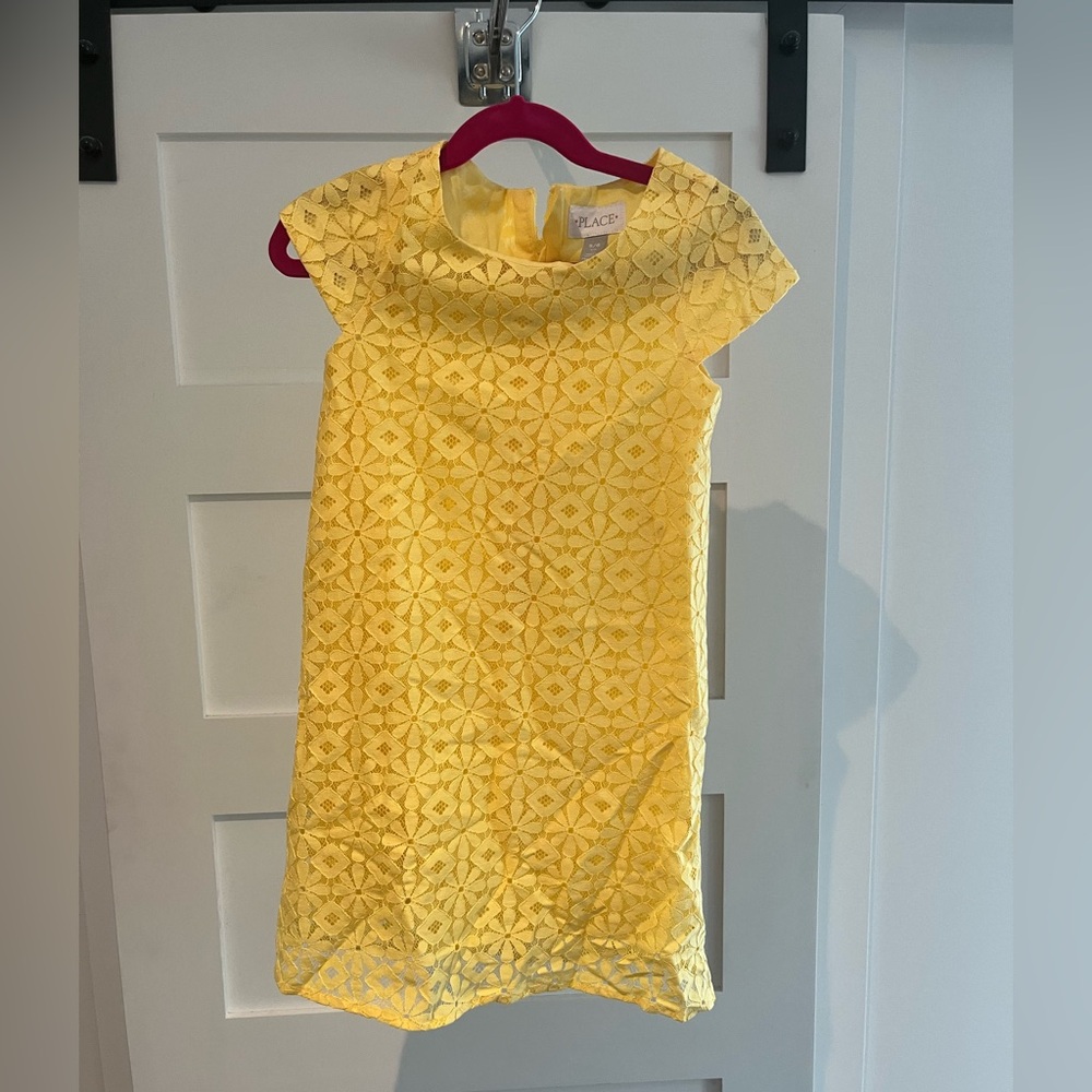 Childrens place yellow sundress in size 5/6. See matching dresses for mom/baby